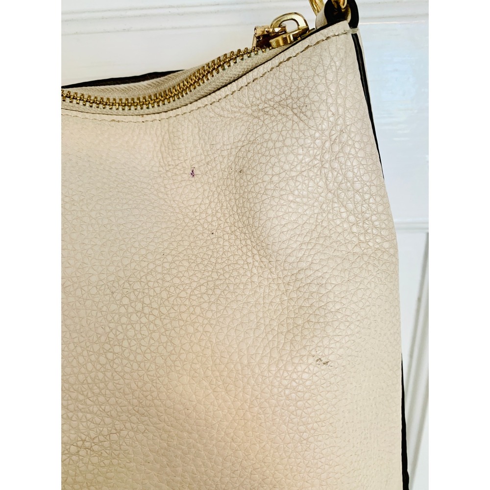 Coach Marlon Shoulder Hobo Handbag In Chalk White Pebbled Leather F79994 $325 - Picture 14 of 16